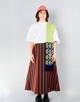 Argyle Scarf / Celery & Navy