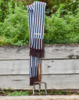 Striped Scarf / Chocolate & Sky Blue