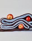 Striped Scarf / Chocolate & Sky Blue