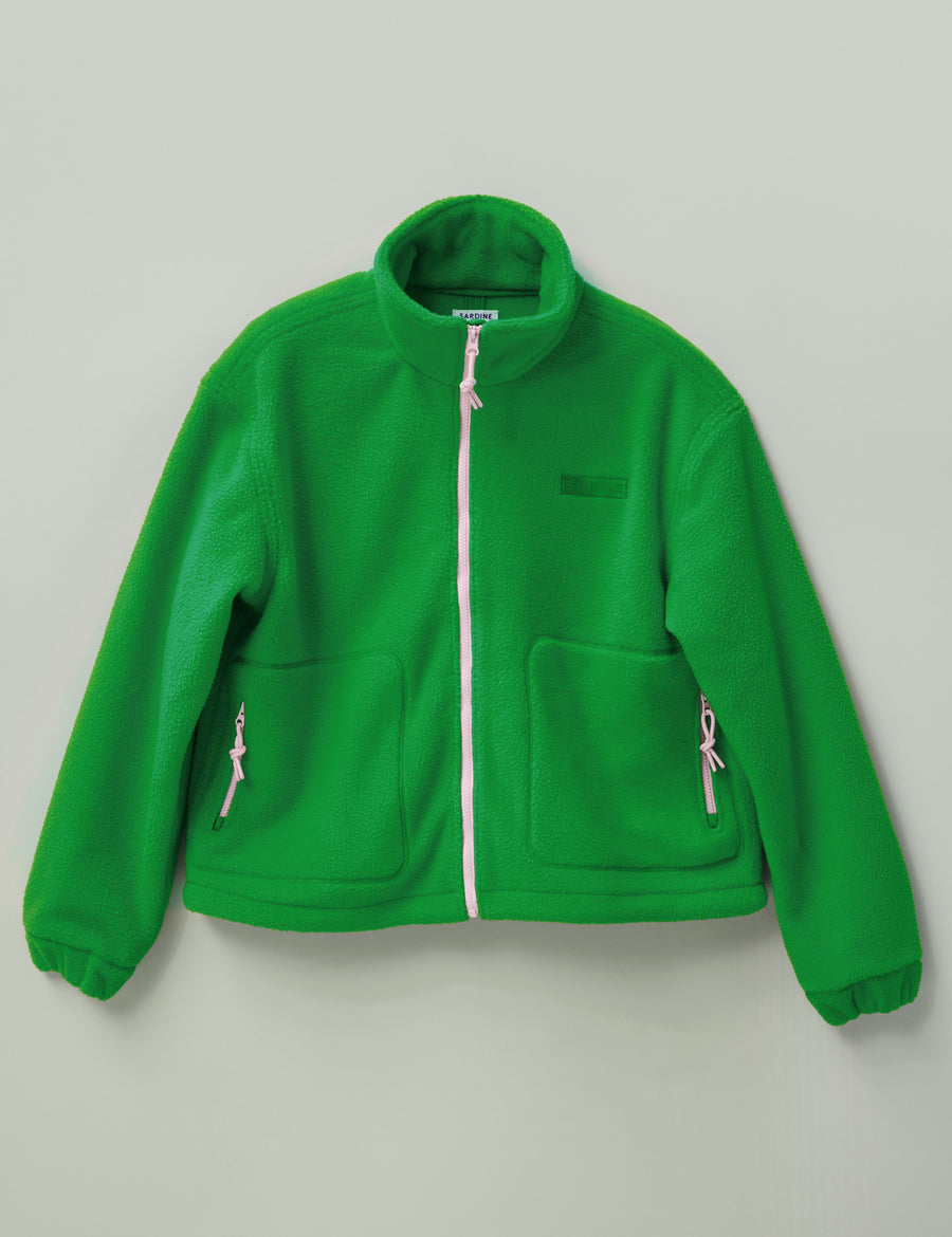 Fleece Jacket in Green