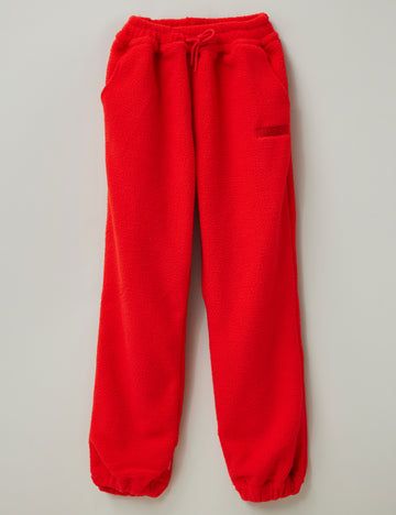 Fleece Pant in Red