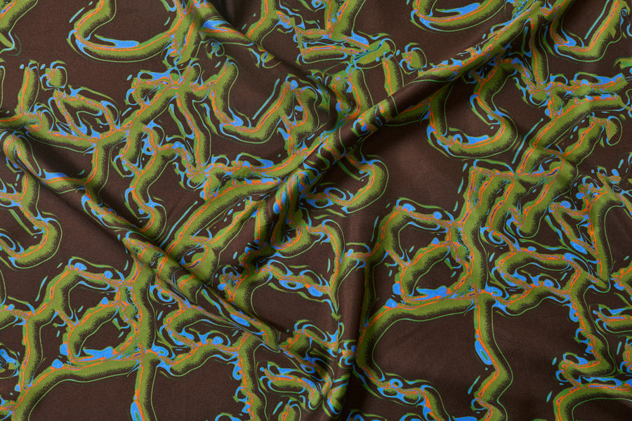 Verdant Lava Silk Scarf