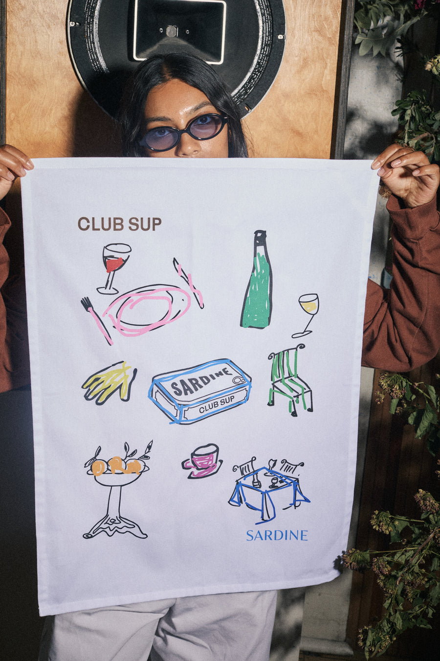 Sardine X Club Sup Tea Towel