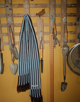 Striped Scarf / Chocolate & Sky Blue