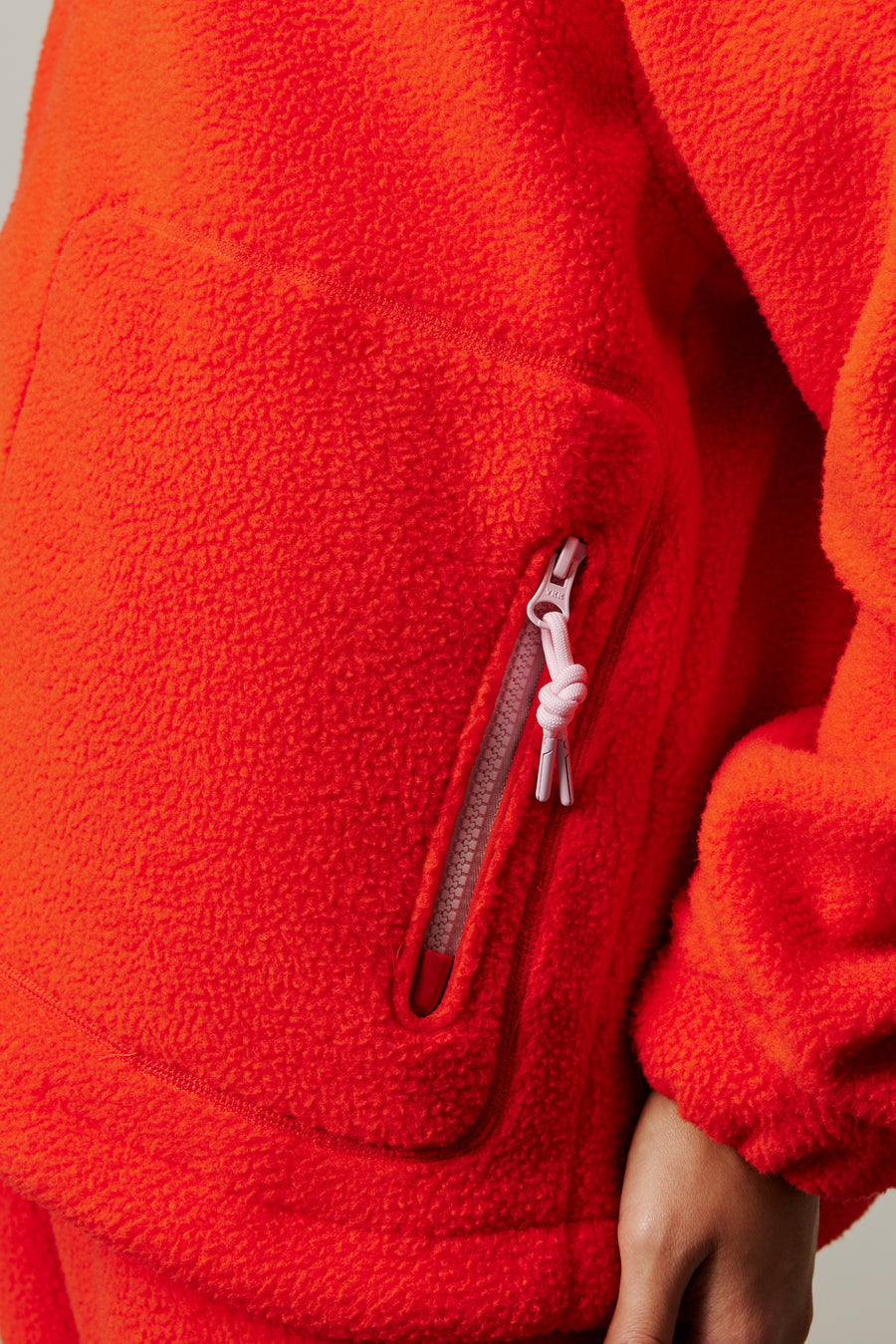 Fleece Jacket in Red